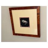 Framed fly fishing art, 10 x 10