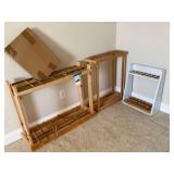 Three fishing rod storage racks