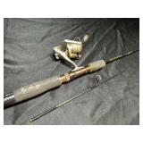 Rod with fishing reel