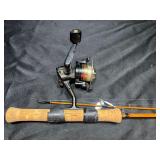 Ultra light reel with rod