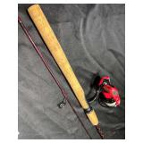 Rod and fishing reel combination
