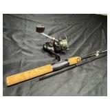 Rod and fishing reel combination