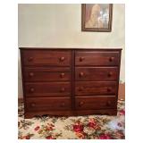48”Wx16”Dx35”H Mahogany Dresser with 8 Drawers