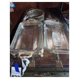 Silver Plated Serving Trays with Baking Dishes