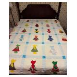 Full Size Sun Bonnet Sue Appliqué Quilt