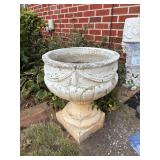 Cement Pedestal Planter