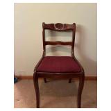 Vintage Duncan Phyfe Style Rose Back Side Chair