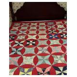 Full Size Robbing Peter to Pay Paul Handmade Quilt (needs Repair)