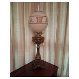 Antique Victorian-Style Electric Banquet Lamp "Gone with the Wind" Style 32"