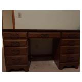 56”Wx22”Dx30”H Desk with 8 Drawers and Formica Top (back of file drawer is off)
