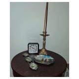 Assorted Houshold Items, Candle Holder, Clock and More
