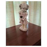 Solar Resin Girl with Watering Can 11" Tall