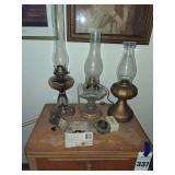 Oil and Electric Lamps with Extra Parts