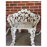 Vintage Victorian-Style Cast Iron Grapevine Garden Chair