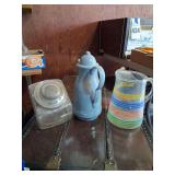 Assorted Pitchers and Cookie Jar