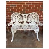 Vintage Cast Aluminum Garden Bench