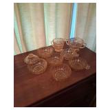 Assorted Pink Depression Glass