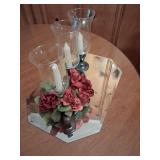 3 Candle Holders and Mirror