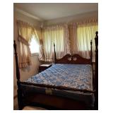 Vintage Mahogany Full Size 4 Poster Bed