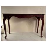 Queen Anne Style Mahogany Console or Hall Table 47.5”Wx16”Dx29” H