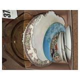 Assorted Decorative Plates some with Holders