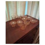 Assorted Pink Depression Glass
