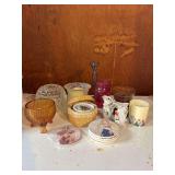 Candle Holders, Candles, Coasters