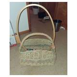 Woven Basket and Hoop (basket handle needs repair)