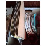 Assorted Plastic Plates, Glasses and Lemon Place Mats