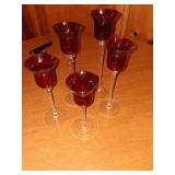 Cranberry Candle Holders