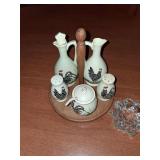 Rooster Cruet Set and Candle Holder
