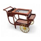Wicker Tea Cart Attr. To Heywood-Wakefield