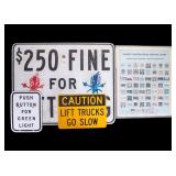 Vintage PA Car Inspection Stickers + Street Signs