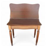 Antique Walnut Victorian Serpentine Game Table