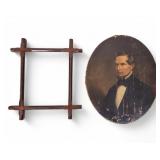 Antique Oval Painting and Vintage Style Frame