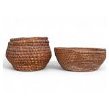 Two Antique Rye Baskets