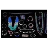 Assorted Jewelry Including Natural Stone and Faux
