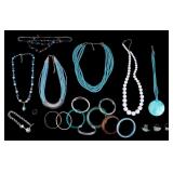 Collection of Turquoise Colored Jewelry Set Includ