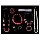 Red + White Natural Stones with Rhinestones, Chico