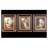 3 Matched Style Paintings Europe / Tuscany Themed