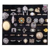 Approx. 45 Costume Jewelry & Cocktail Rings