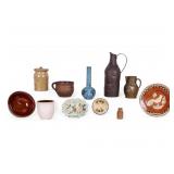Redware, Roseville, Pottery Grouping