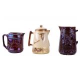 Early McCoy and North Star Pottery Pitchers