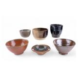 Artisan Wheel Thrown Ceramic Bowls (6)