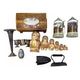 Sterling Silver, German Steins, & Nesting Dolls