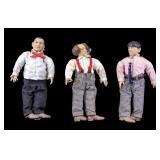 Three Stooges Vintage Dolls attrb. Norman Maurer