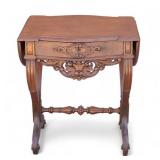 Unusual Victorian Carved Sewing Table
