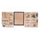 Vintage Newspapers w/ Famous Events