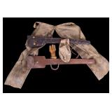 Leather Sword Cases (2), Chaps, Pouch, & Glove