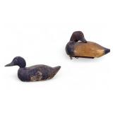 2 Carved Duck Decoys w/ 1 by Animal Trap Company